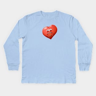 Fear of a broken heart Kids Long Sleeve T-Shirt